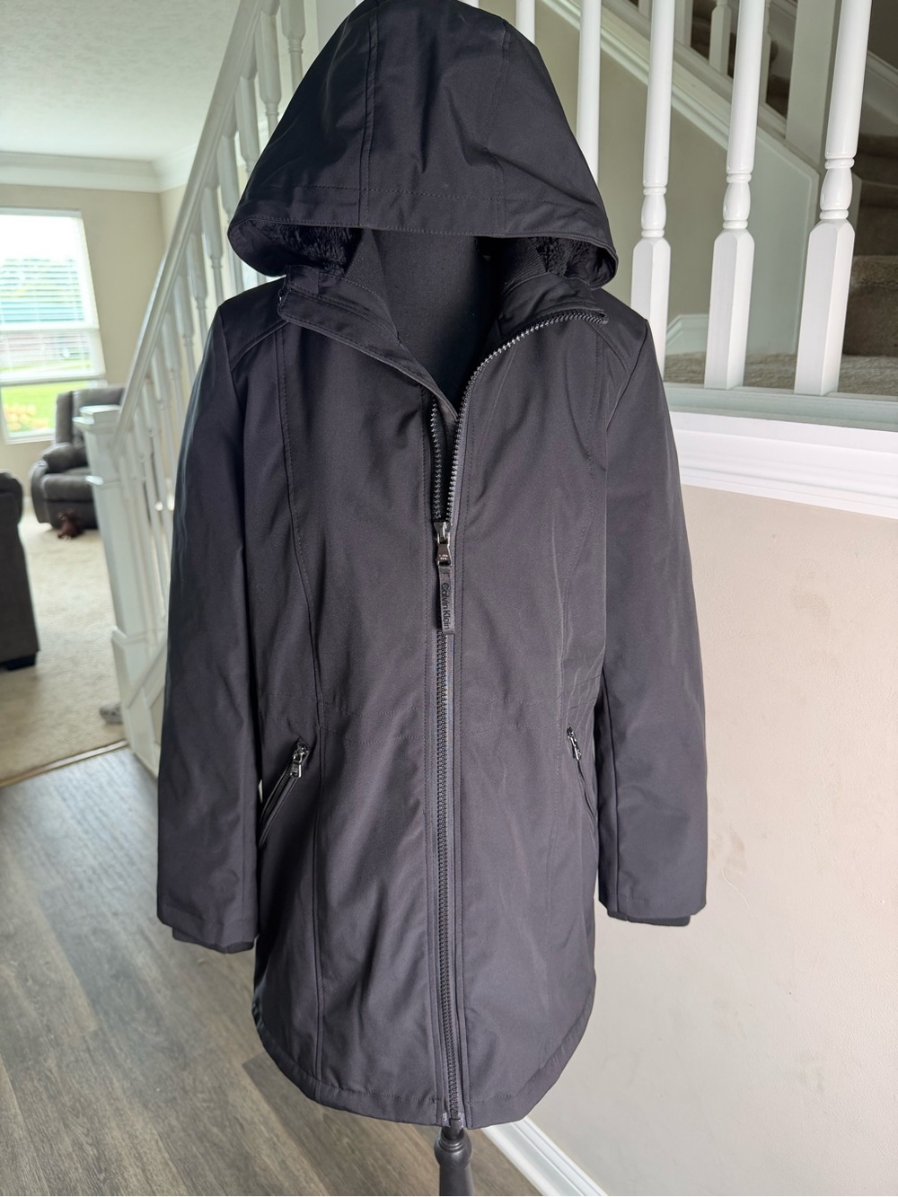 Calvin Klein Black Hooded Jacket for Women